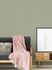 Non-woven wallpaper plain plaster texture green 39503-7 3