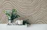 Non-woven wallpaper waves beige gold metallic 39507-1 6