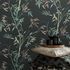 Non-woven wallpaper bamboo black green brown 10388-15 2