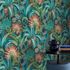Non-woven wallpaper tropical petrol orange 10390-19 2