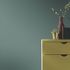 Non-woven wallpaper plain textile look green grey 10393-36 1