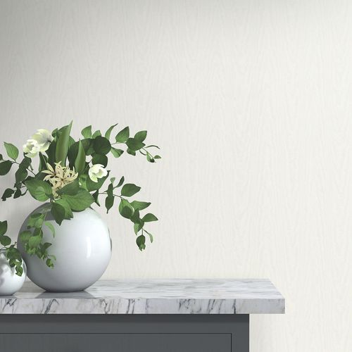 Non-woven wallpaper wood white grey metallic 10291-01
