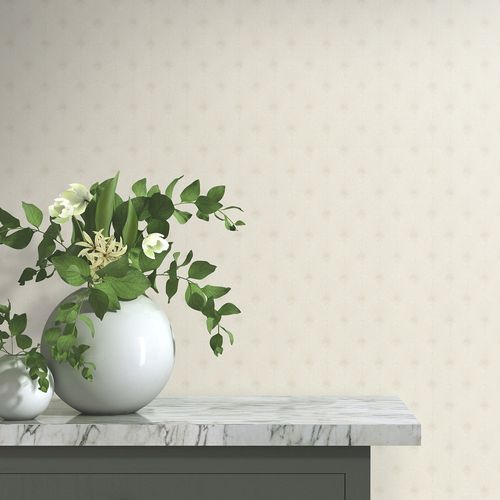 Non-woven wallpaper Art Deco beige cream glitter 10346-14
