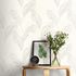 Non-woven wallpaper leaves beige metallic glitter 10282-02 3