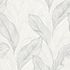 Non-woven wallpaper leaves white silver metallic 10282-31 2