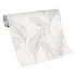 Non-woven wallpaper leaves white silver metallic 10282-31 5