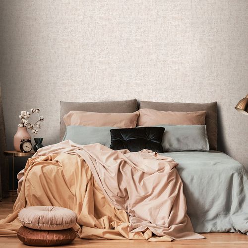 Non-woven wallpaper plaster look texture beige 10328-02
