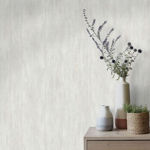 Non-woven wallpaper plaster grey beige cream 10347-02