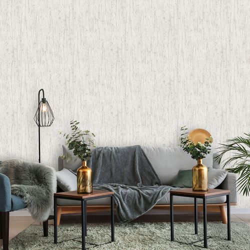 Non-woven wallpaper concrete look beige metallic 10348-02