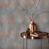 Non-woven wallpaper floral grey copper metallic 10380-48 1