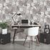 Non-woven wallpaper leaves cream black glitter 10381-10 3