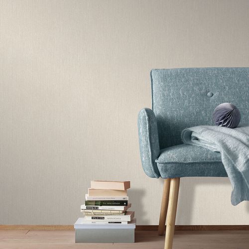 Non-woven wallpaper texture Lines cream beige 10396-02