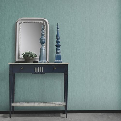 Non-woven wallpaper texture Green Turquoise 10396-19