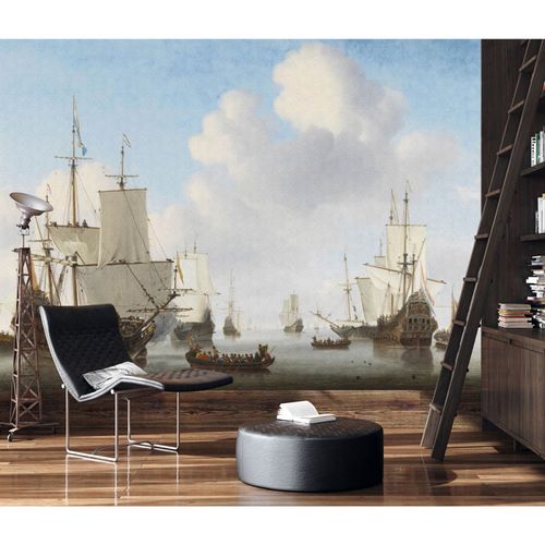 Photo Wallpaper Ships Sea Boat Blue Brown 2505V-11