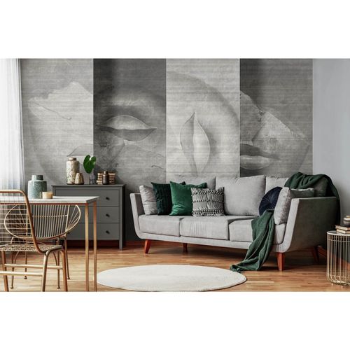 Photo wallpaper concrete look faces graphic grey 2510N-11