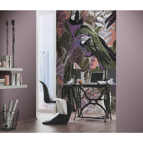Photo Wallpaper Jungle Leaves Green Purple 2518N-82