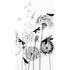 Photo Wallpaper Floral Dragonflies White Black 2520N-81 2