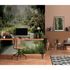 Photo Wallpaper Garden Flowers Green grey Pink 2522N-81 3