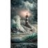Photo Wallpaper Lighthouse Sea Storm Blue grey 2526N-81 2