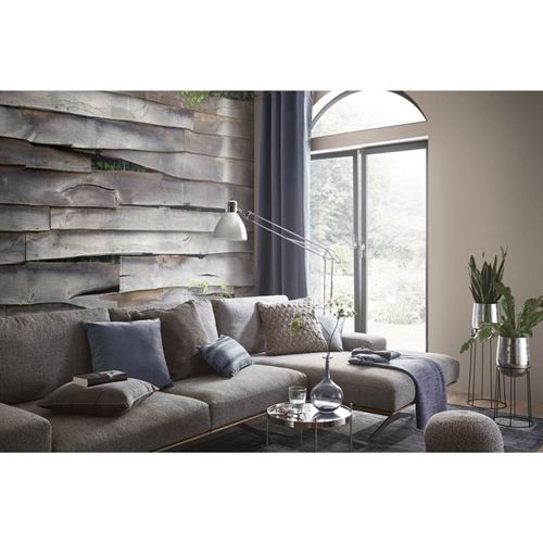 Photo wallpaper wood look wall boards grey 2228-10