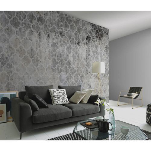 Photo wallpaper concrete look used look grey 2252-10