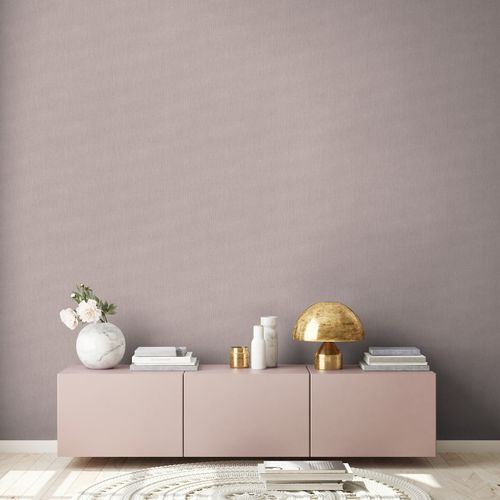 Non-woven wallpaper textile look plain brown 39651-6