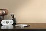 Non-woven wallpaper textile look plain beige 39651-8 4