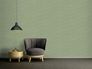 Non-woven wallpaper textile look plain green 39652-1 1