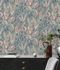 Non-woven wallpaper tropical floral blue green red 39653-2 5