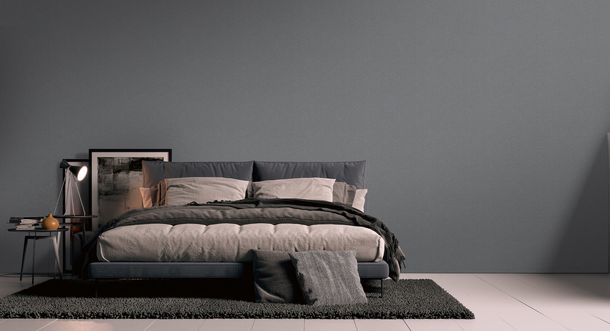 Non-woven wallpaper texture plain anthracite 39655-2