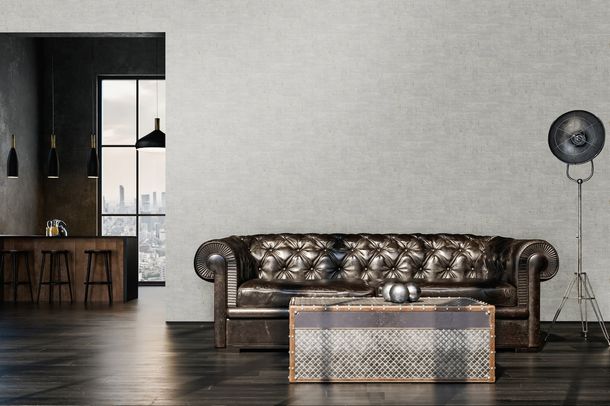 Non-woven wallpaper metal look grey gold metallic 39657-3
