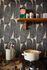 Non-woven wallpaper leaf pattern beige black 39658-3 4