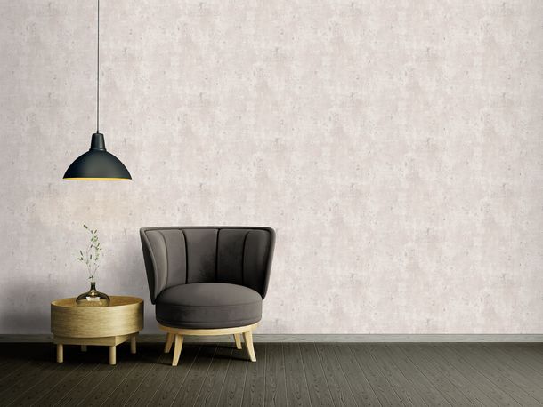 Non-woven wallpaper plaster look grey silver 39670-6