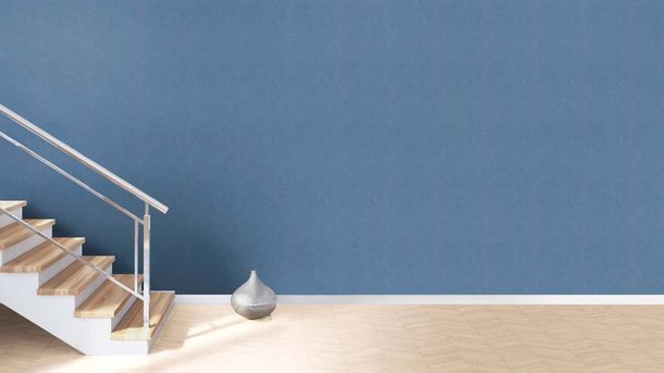 Non-woven wallpaper Rasch textile look blue 330090
