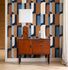Non-woven wallpaper Rasch graphic blue brown cream 330519 1