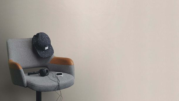 Non-woven wallpaper Rasch plain textile look grey 688047