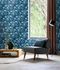 Non-woven wallpaper Rasch floral blue white 865004 4