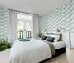 Non-woven wallpaper Rasch leaves white blue 865349 1