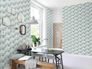 Non-woven wallpaper Rasch leaves white blue 865349 4