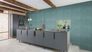 Non-woven wallpaper Rasch braid grass blue black 865417 1