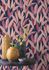 Non-woven wallpaper Rasch leaves patterned blue pink 865615 1