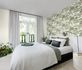 Non-woven wallpaper Rasch trees tropics white green 867329 1