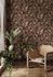 Non-woven wallpaper Rasch leaves black red yellow 867633 1