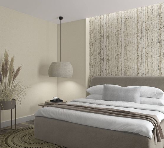 Non-woven wallpaper stone texture beige cream 33351