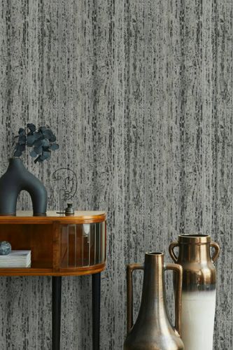 Non-woven wallpaper stone wall texture grey brown 33354