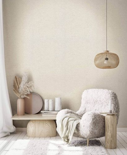 Non-woven wallpaper concrete look texture cream beige 33367
