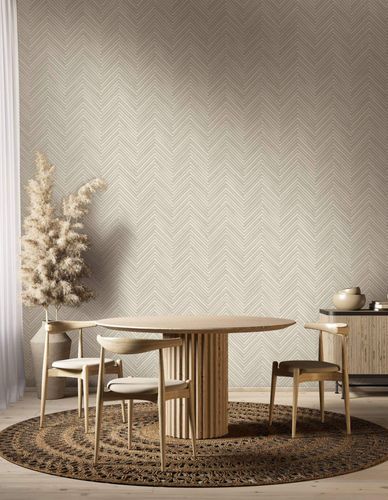 Non-woven wallpaper wood look cream grey 33373