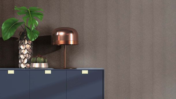 Non-woven wallpaper Rasch stripes grey silver 720327
