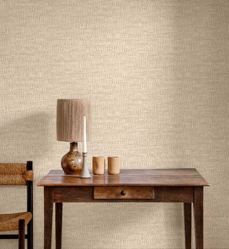 Non-woven wallpaper Rasch graphic beige gold 720655