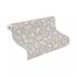 Non-woven wallpaper Rasch flowers grey white 463828 3